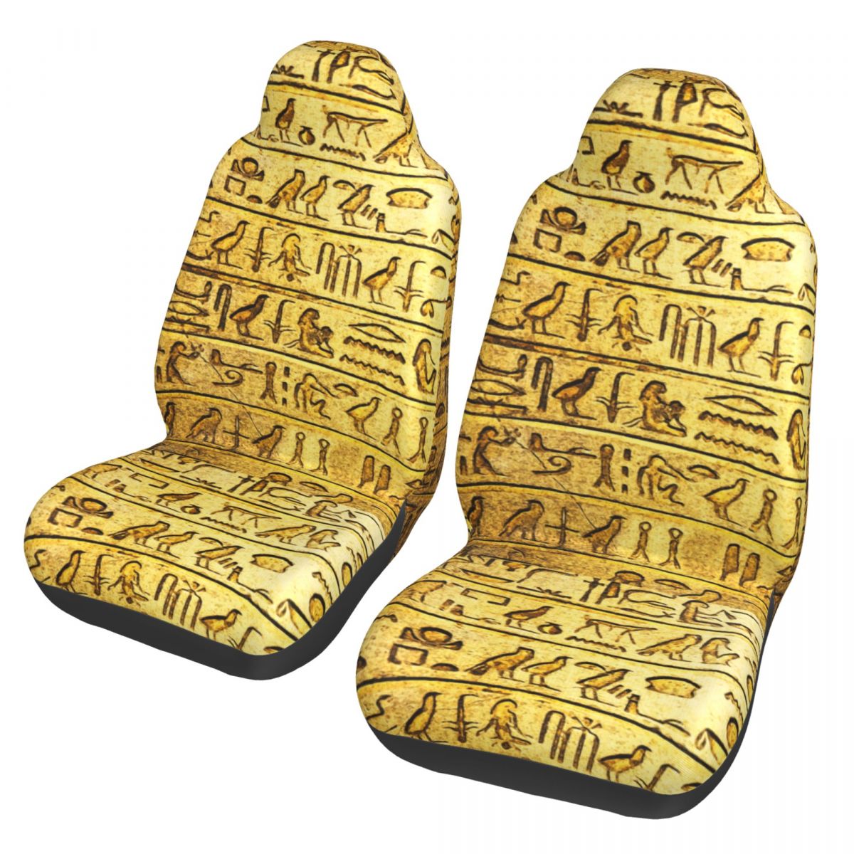 Car Accessories Egypt - 古代エジプトの象形文字ユニバーサルカーシートカバーほとんどの車用SUVエジプトシートカバーファイバーカーアクセサリー