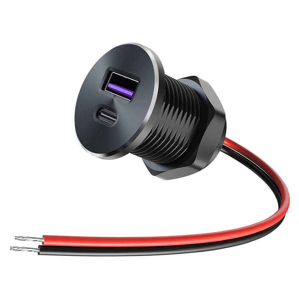 D.A.D Car Accessories - ミニカーチャージャー デュアル急速充電 30W USB-C 18W USB-A