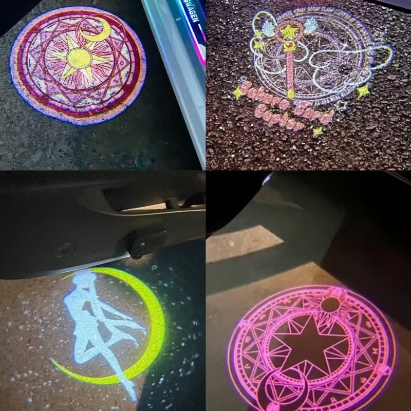 Car Accessories You Need - セーラームーンアニメカーウェルカムライトプロジェクターランプオートバイ雰囲気ライトかわいいギフトアクセサリーフロアランプ車の装飾