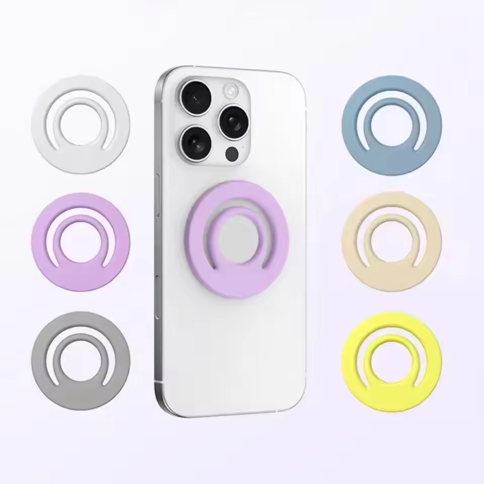 Car Accessories Phone Holder - マグネット式シリコンスタンドフィンガーリング車載ホルダー iPhone 16 15 14 Pro