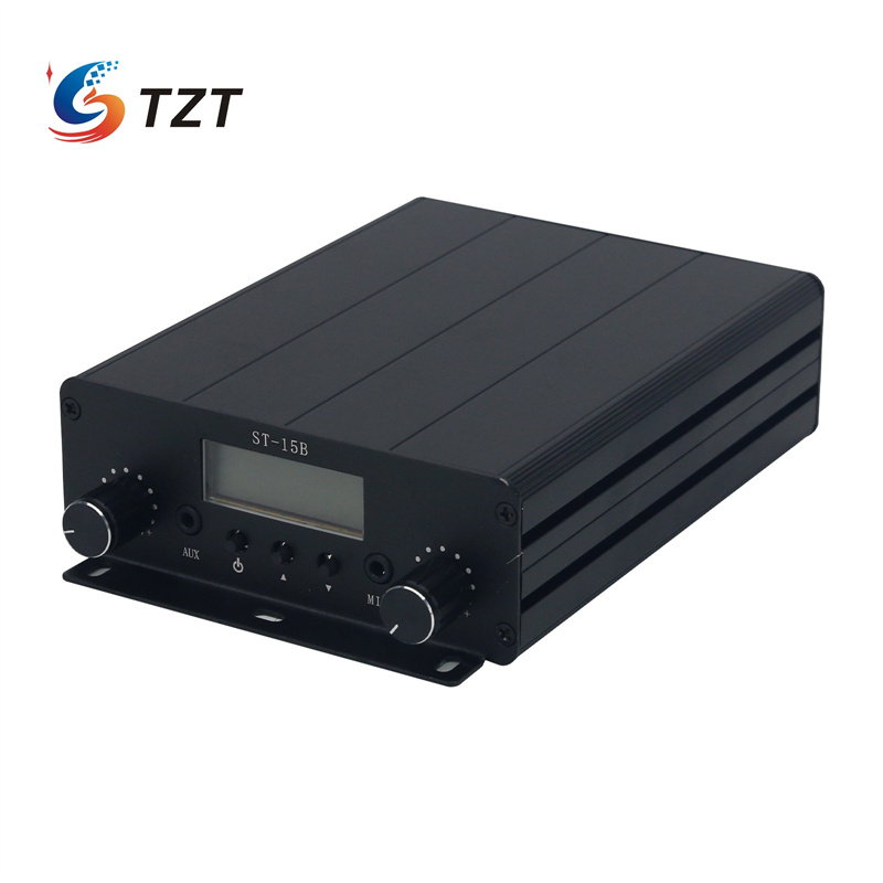 Fm Transmitter - TZT ST-15B V3 76MHz-108MHz/76MHz-113MHz 15W ステレオアンプ
