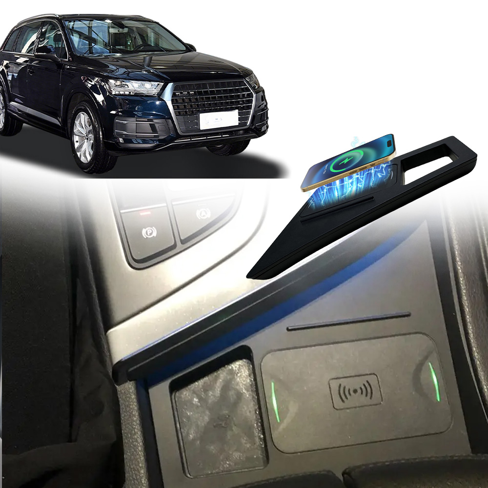Wireless Car Charger - 15W Qiワイヤレス充電器 車載用急速充電パッド スマホホルダー アウディ Q7