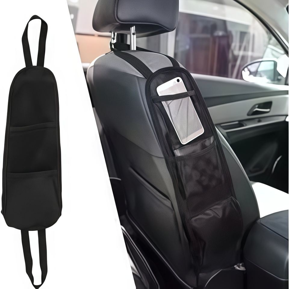 Car Accessories You Need - カーシートオーガナイザーポーチ - 水筒、携帯電話、必需品用のサイド収納ポケット | 車内整理用ユニバーサルカーアクセサリー