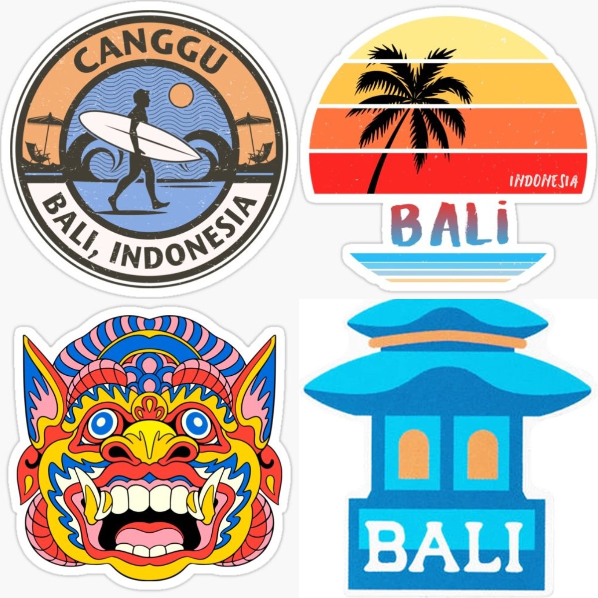 Car Accessories Bali - Bali-防水ビニールステッカー,旅行かばん,ラップトップステッカー,車両バンパー用防水ステッカー
