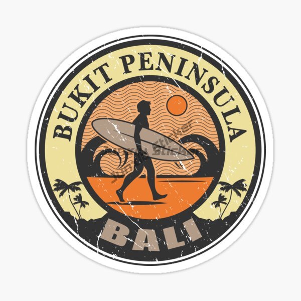 Car Accessories Bali - バリ島インドネシアビーチサーフィン風景車のステッカー車のデカールオートバイ車のアクセサリー自己粘着反射光デカール