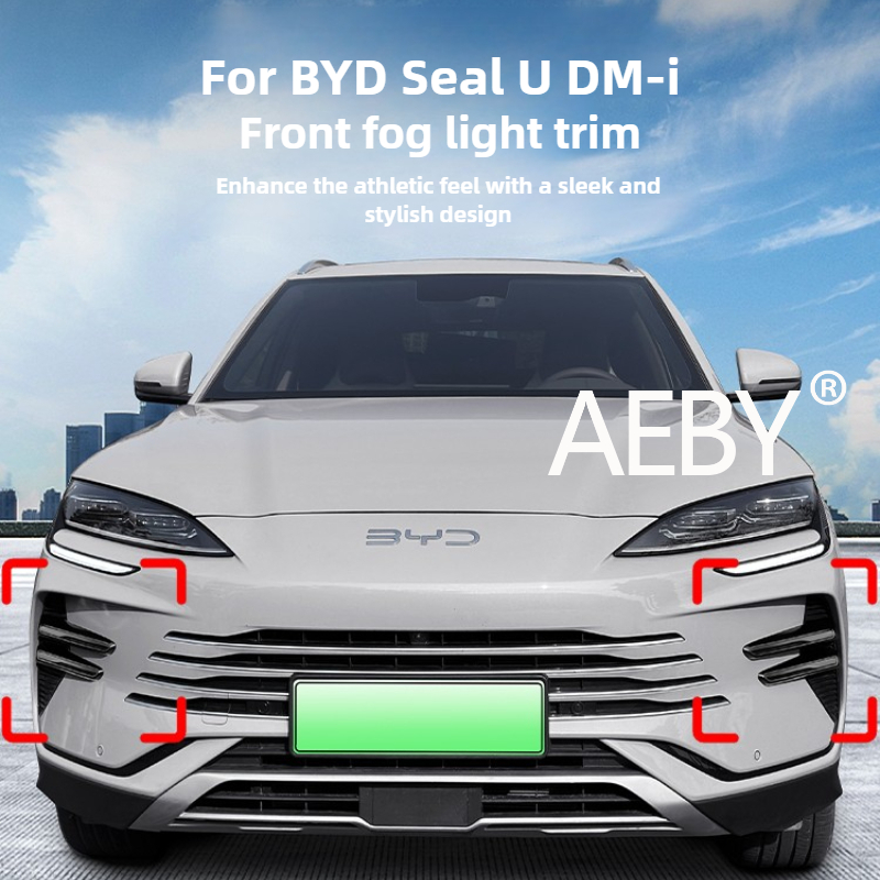 Car Accessories You Need - AEBY BYD Seal U DM-i 2025用フォグランプカバー、光沢ブラックバンパートリムグリル、傷防止車外装スタイリングアクセサリー