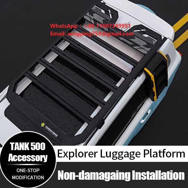 Car Accessories Roof Rack - GWM Tank 500用カーアクセサリーアルミプラットフォーム荷物運搬用ルーフラック