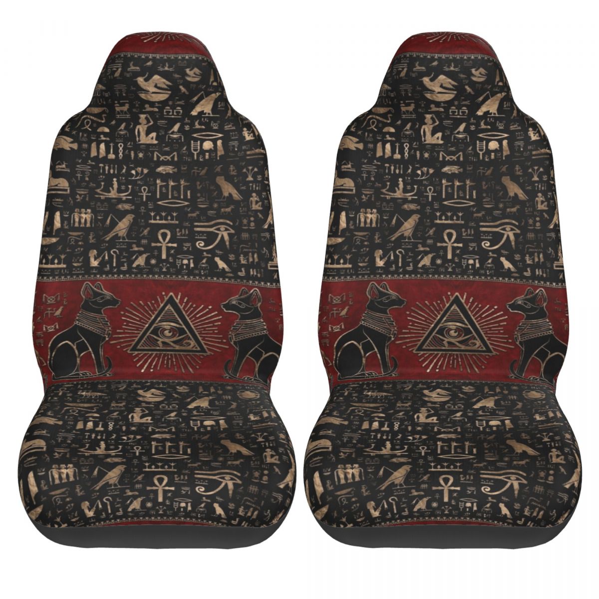 エジプトのホルスの猫の目ユニバーサルカーシートカバー四季旅行 - Car Accessories Egypt のレビューと価格