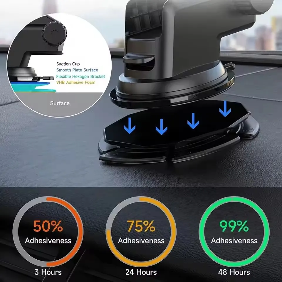 車のダッシュボード用粘着式スマホホルダー、吸盤式マウントパッ - Car Accessories Phone Holder のレビューと価格