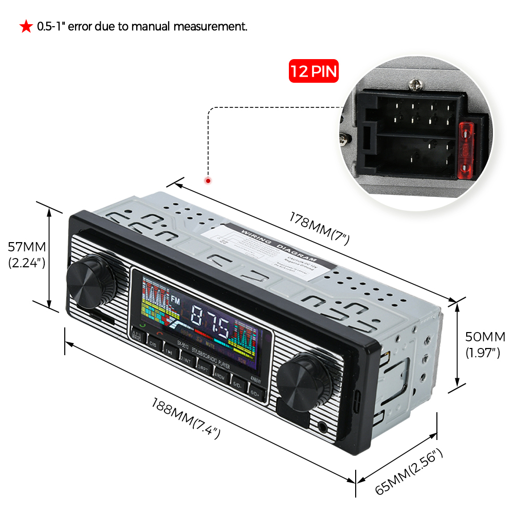 統合されたmp3プレーヤーを備えたビンテージカーラジオ,ワイ - Fm Transmitter のレビューと価格
