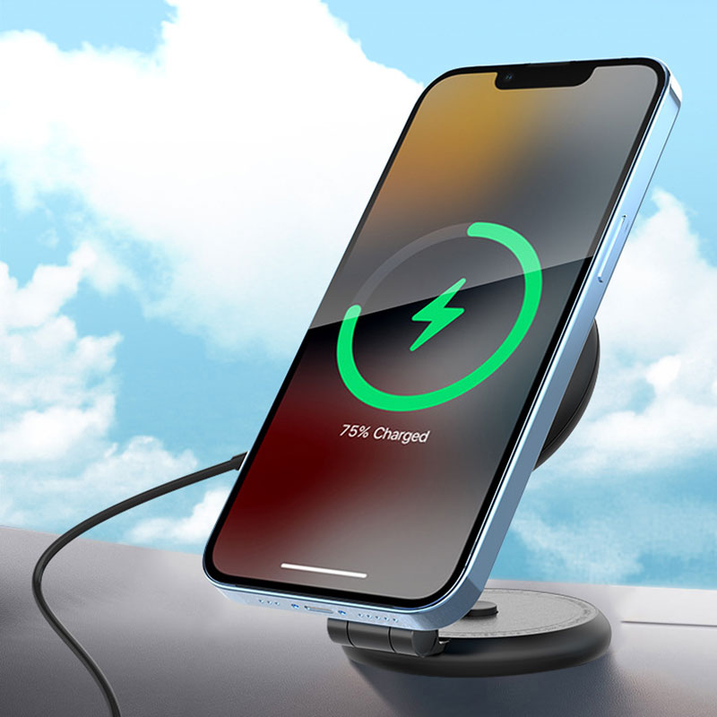 隠し磁気自動車電話ホルダー、ワイヤレス充電器、360回転、携 - Wireless Car Charger のレビューと価格