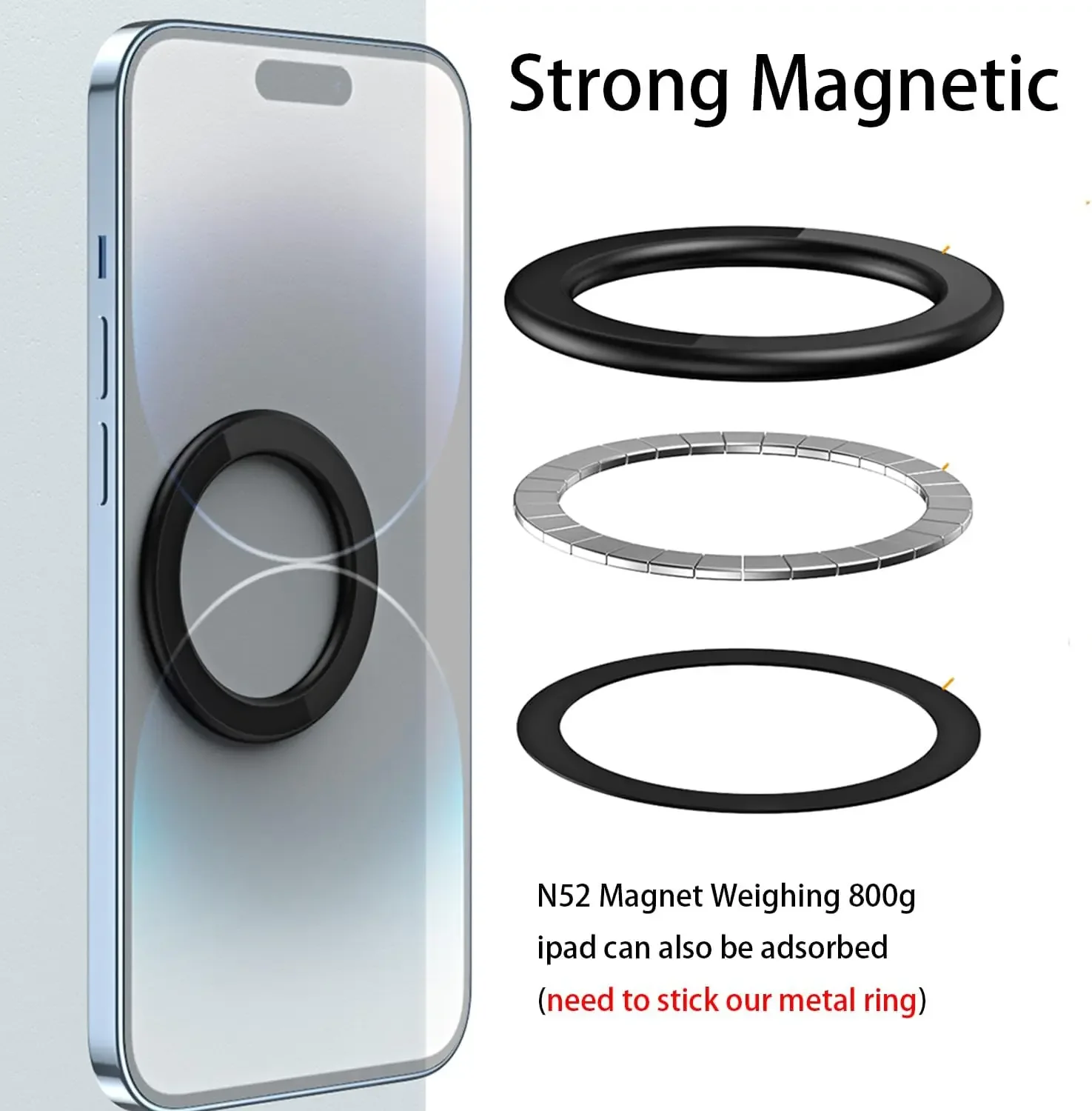 MagSafe対応 磁気リングホルダー 強力マグネット 携帯 - Car Accessories Phone Holder のレビューと価格