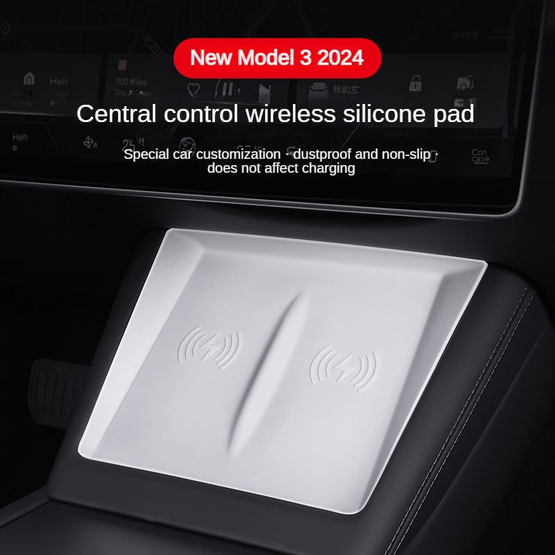 テスラ モデル3+ ハイランド 2024-26 シリコン製ワ - Wireless Car Charger のレビューと価格