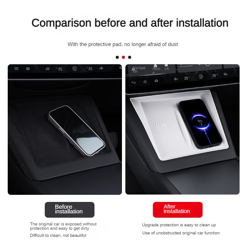 テスラ モデル3+ ハイランド 2024-26 シリコン製ワ - Wireless Car Charger のレビューと価格