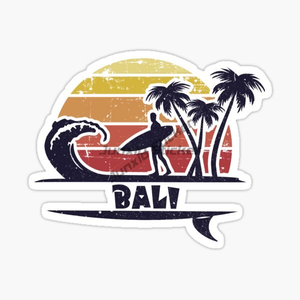 バリ島インドネシアビーチサーフィン風景車のステッカーカーアク - Car Accessories Bali のレビューと価格