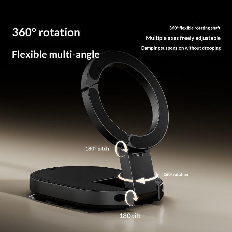 新しい1個入り折りたたみ式回転式3in1磁気式車載スマホホル - Car Accessories Phone Holder のレビューと価格