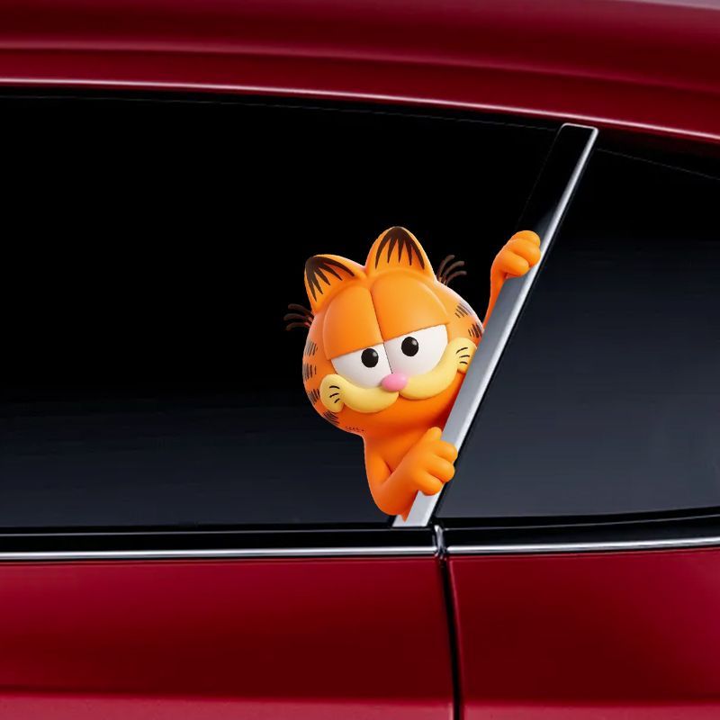 ガーフィールドアニメ漫画かわいい面白い密かに観察しているステ - Car Accessories You Need のレビューと価格