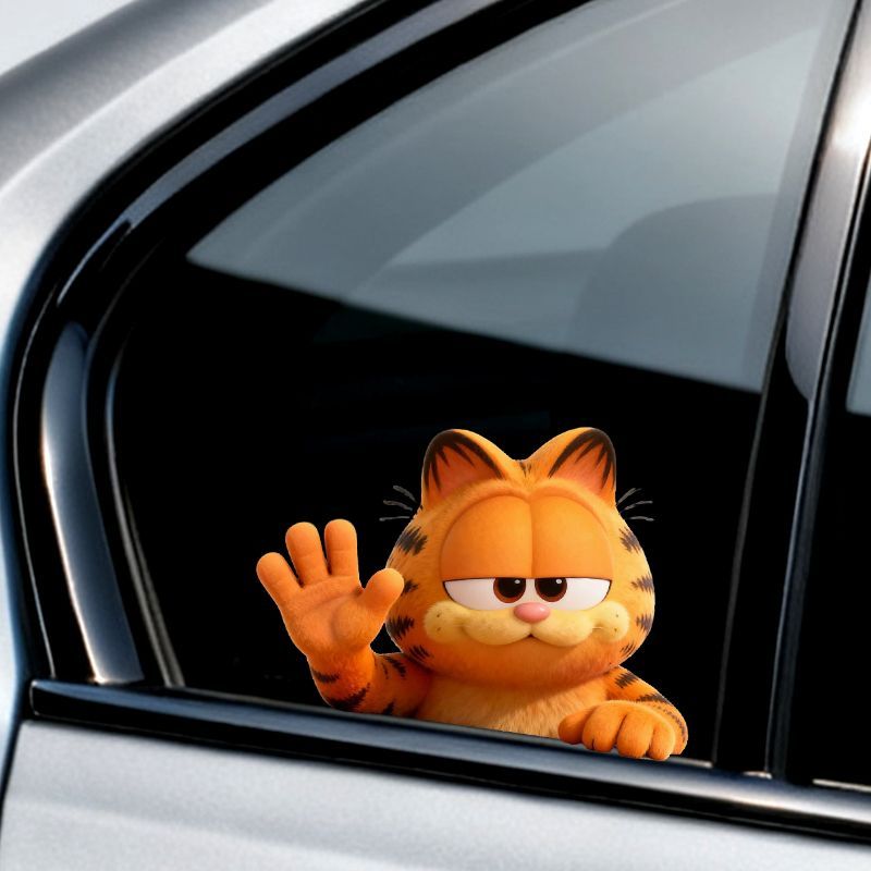 ガーフィールドアニメ漫画かわいい面白い密かに観察しているステ - Car Accessories You Need のレビューと価格
