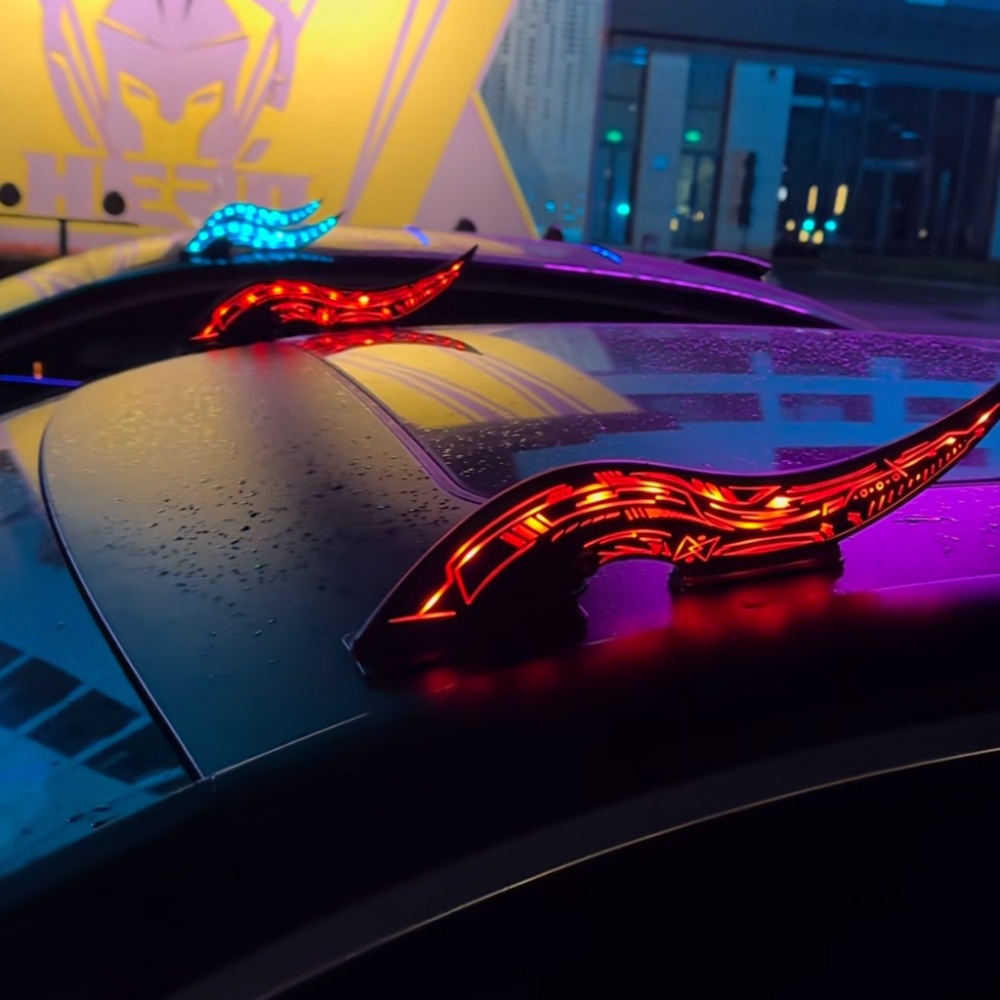 1セット32種類のLEDライトモード搭載ドラゴンホーンカール - Car Accessories You Need のレビューと価格