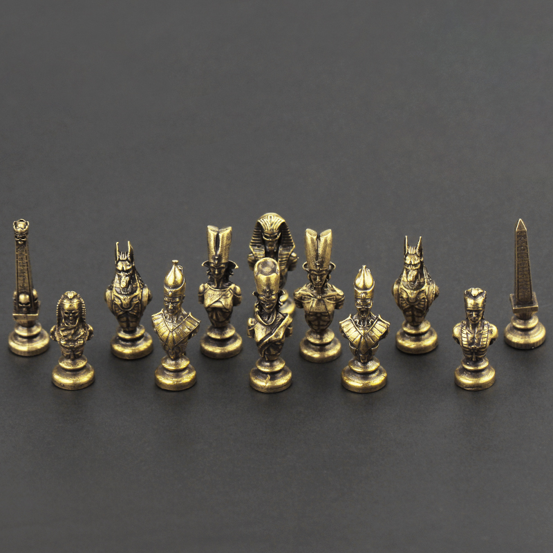 真鍮金属チェスの駒古代エジプトアクションフィギュアシンプルな - Car Accessories Egypt のレビューと価格