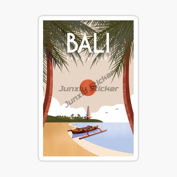 バリインドネシアビーチサーフィン風景車のステッカーカーアクセ - Car Accessories Bali のレビューと価格