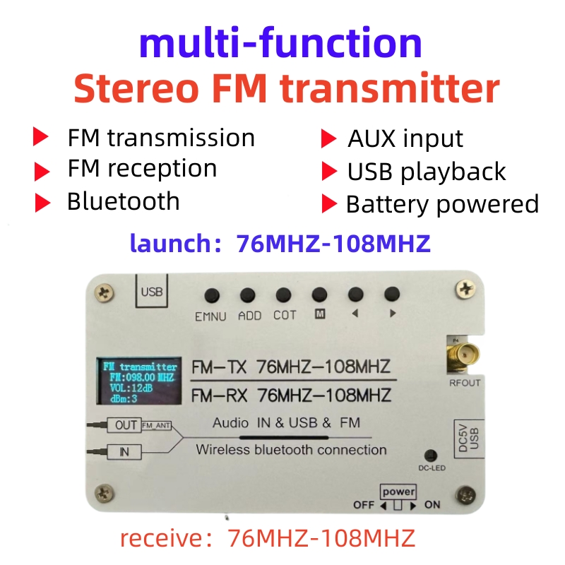 Dspラジオ、キャンパスラジオ受信機、fm送信機、76-10 - Fm Transmitter のレビューと価格